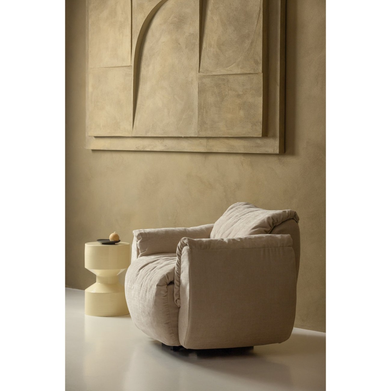 Beistelltisch Hidde aus Metall, Gelb