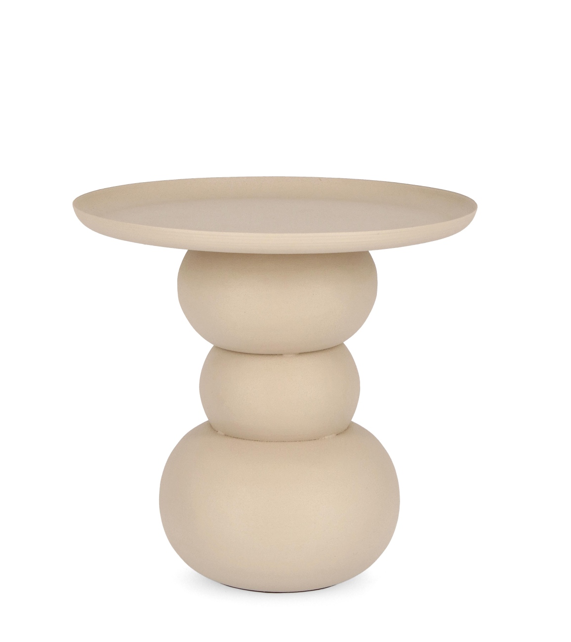 Beistelltisch Alpa aus Metall Ø 36 cm, Beige