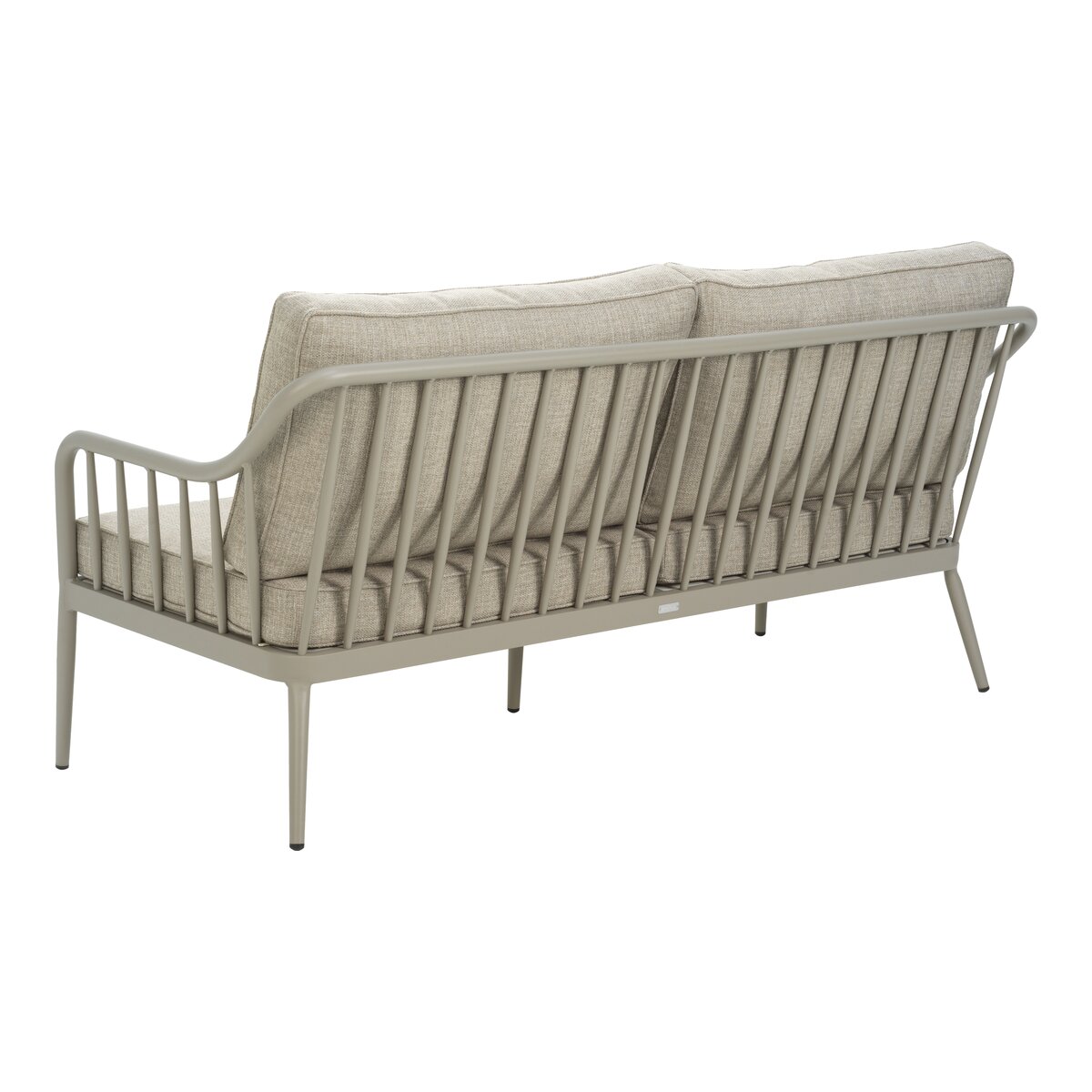 Gartensofa Coleville 2,5-Sitzer, Aluminium & Olefin-Stoff, Khaki/Burlap Beige