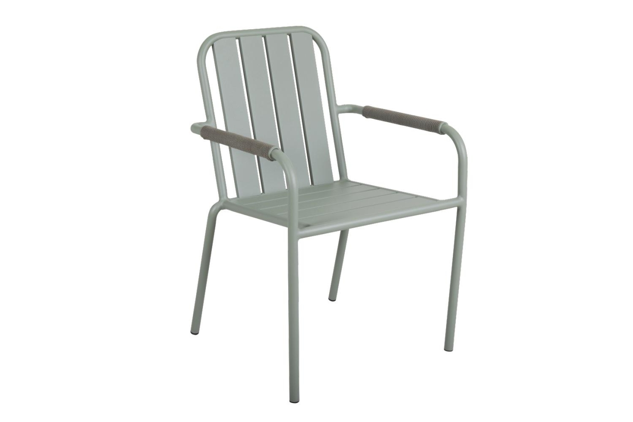 Der Gartenstuhl Innes überzeugt mit seinem modernen Design. Gefertigt wurde er aus Metall, welches einen hellgrünen Farbton besitzt. Das Gestell ist auch aus Metall und hat eine hellgrüne Farbe. Die Sitzhöhe des Stuhls beträgt 44 cm.