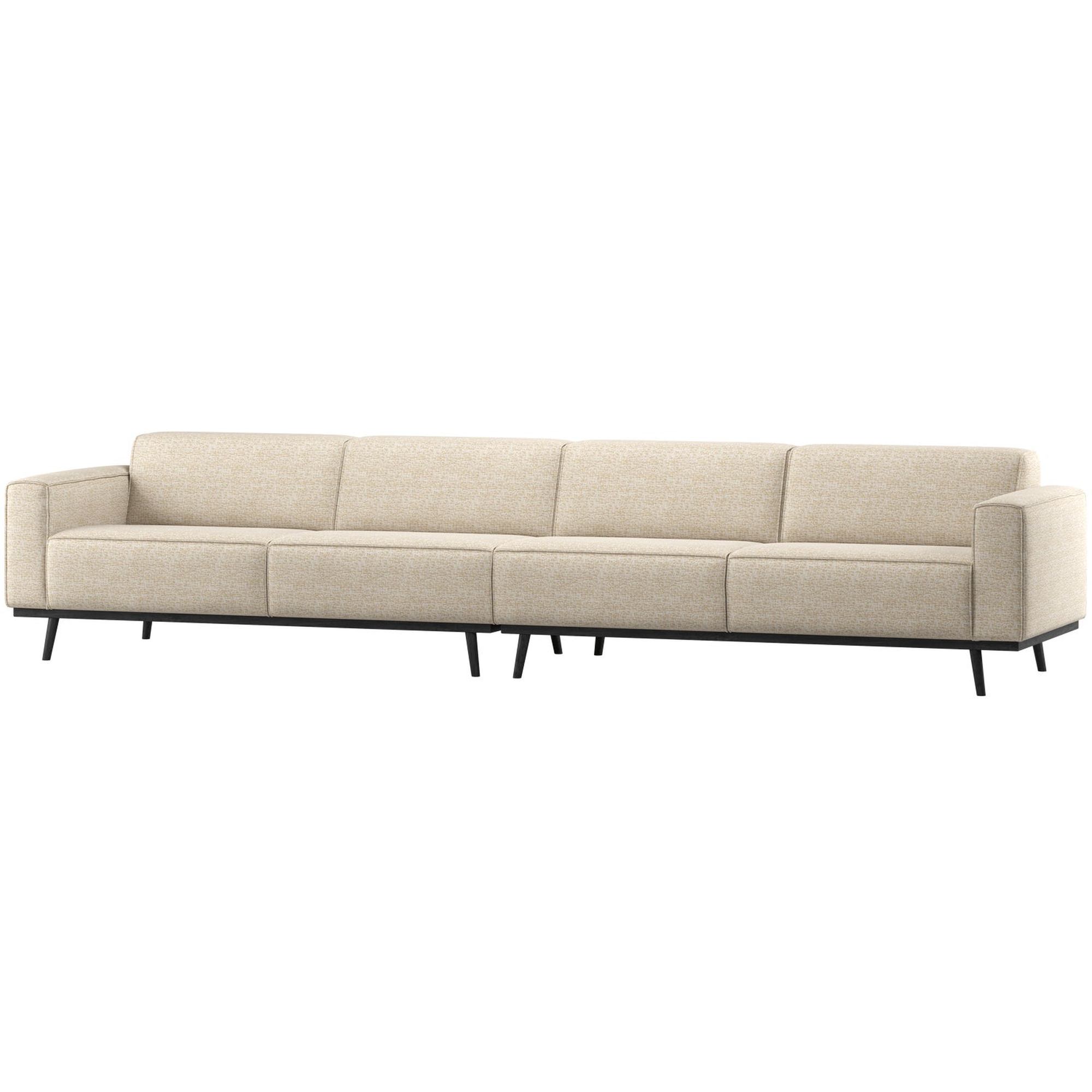 Sofa Statement 6-Sitzer 372 cm - Melange-Stoff, Beige