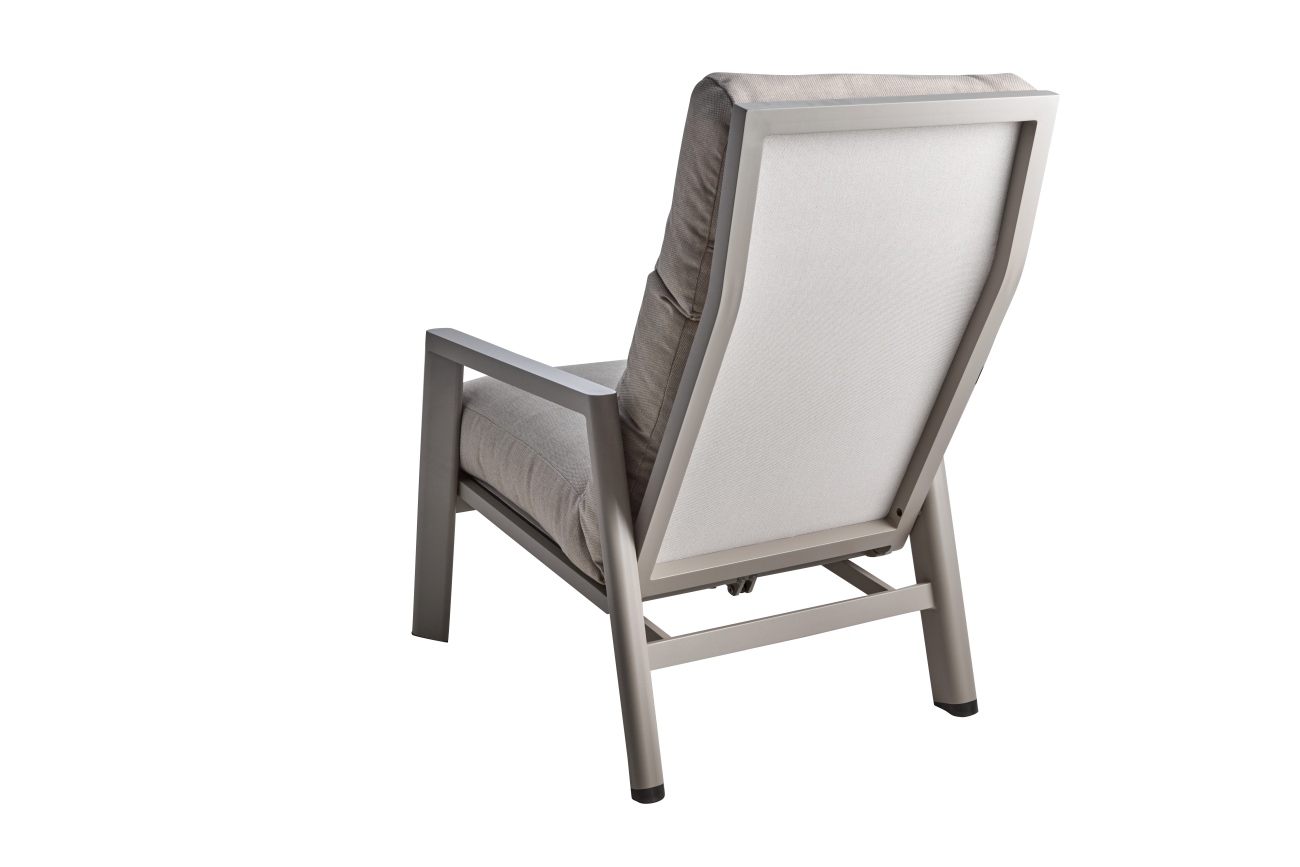 Gartensessel Slide mit verstellbarer Rückenlehne, Taupe / Beige