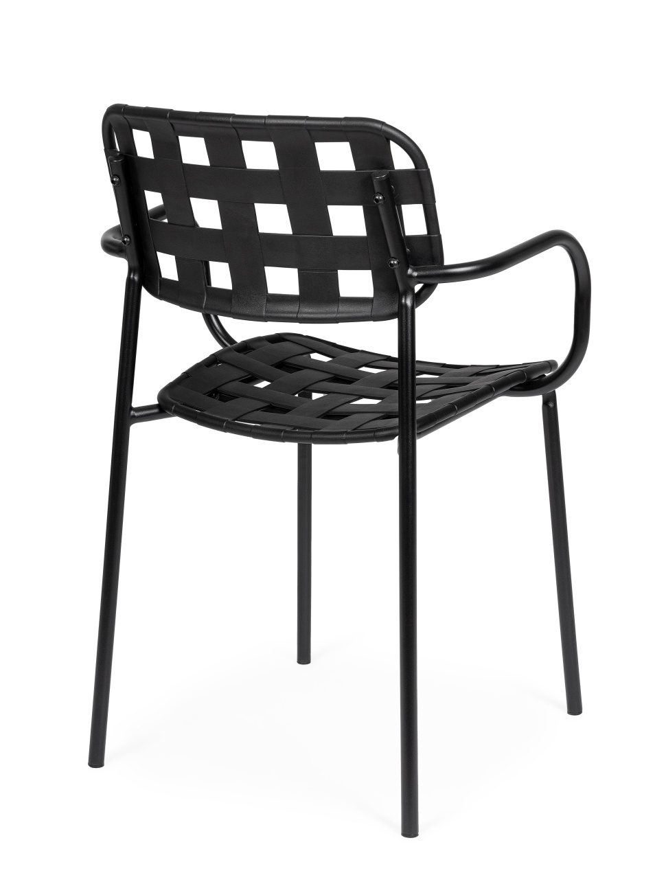 Gartenstuhl Clover mit Armlehne, Schwarz