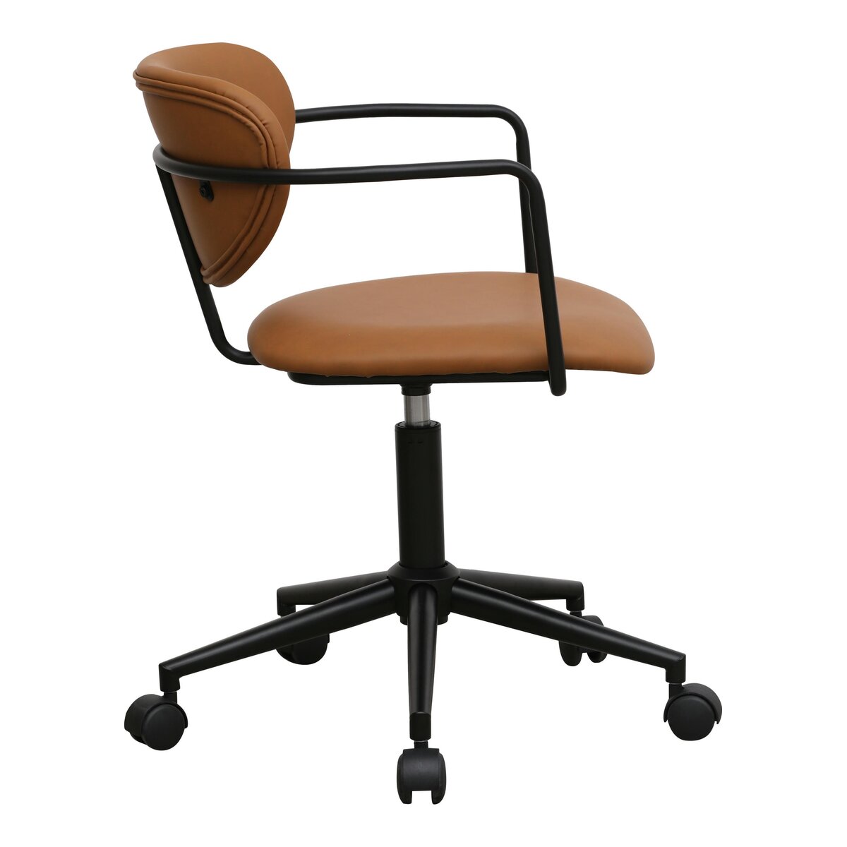 Bürostuhl Odila aus Kunstleder - Drehbar, Höhenverstellbar, Neigbar, Hellbraun