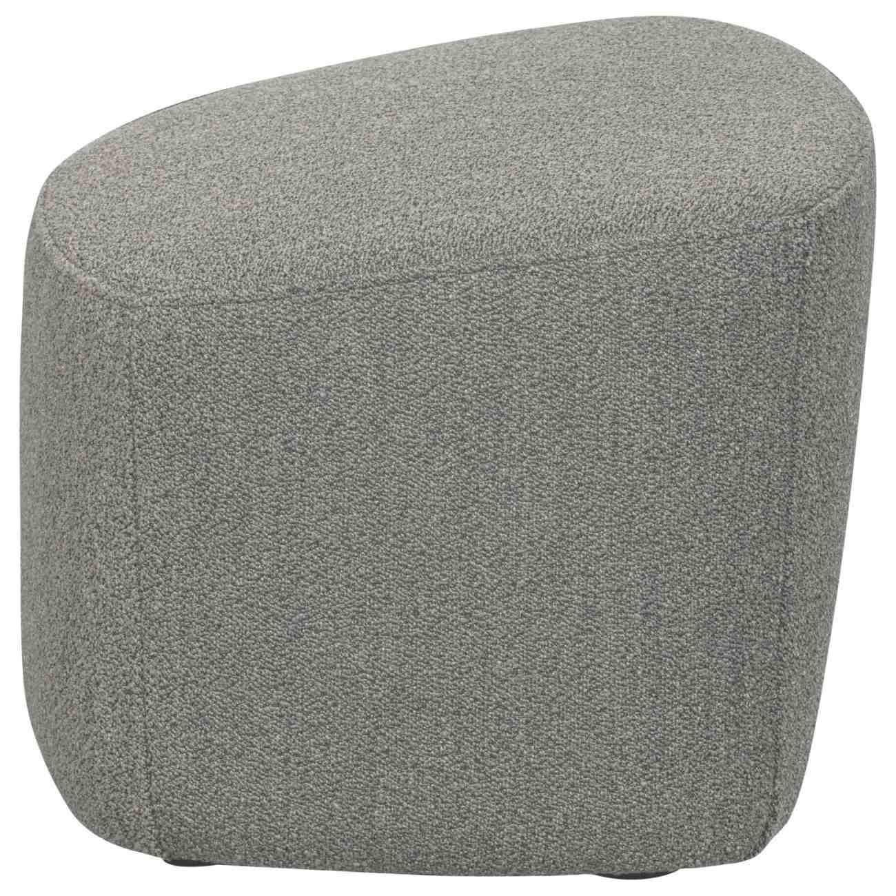 Hocker Lofty aus Boucle-Stoff, Grau