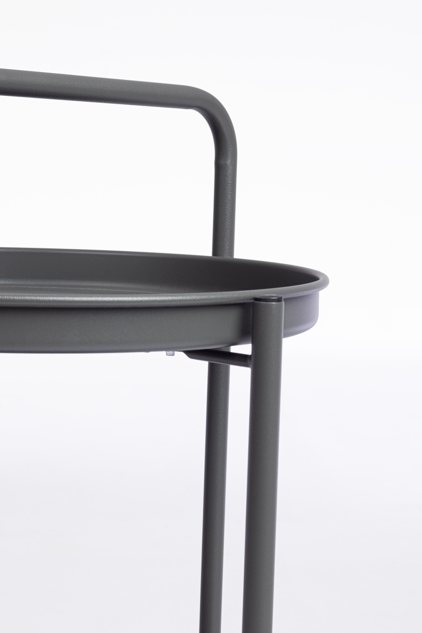 Gartenservierwagen Austin aus Metall, Anthrazit