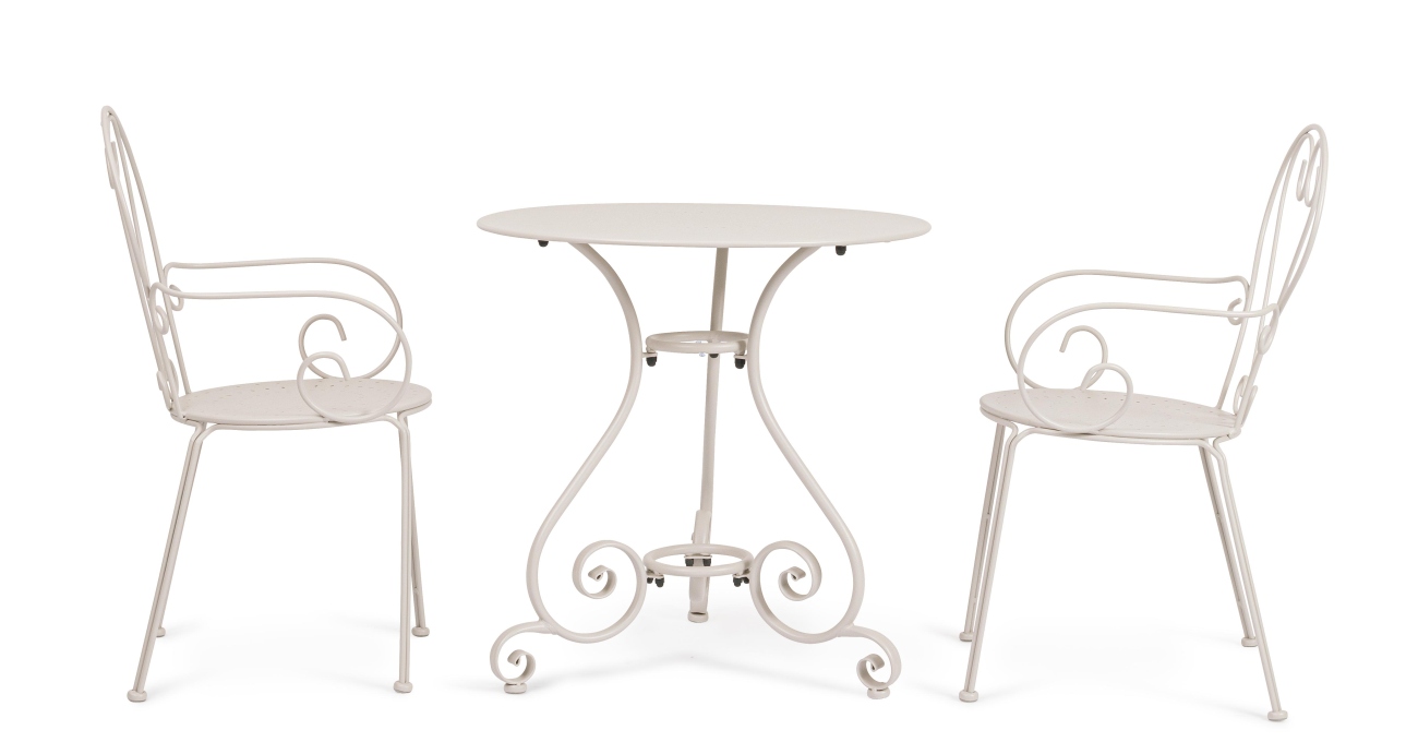 Gartenstuhl Etienne aus Metall, Griz