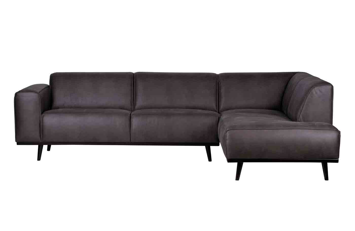 Ecksofa Statement Eco Leder, rechts Grau
