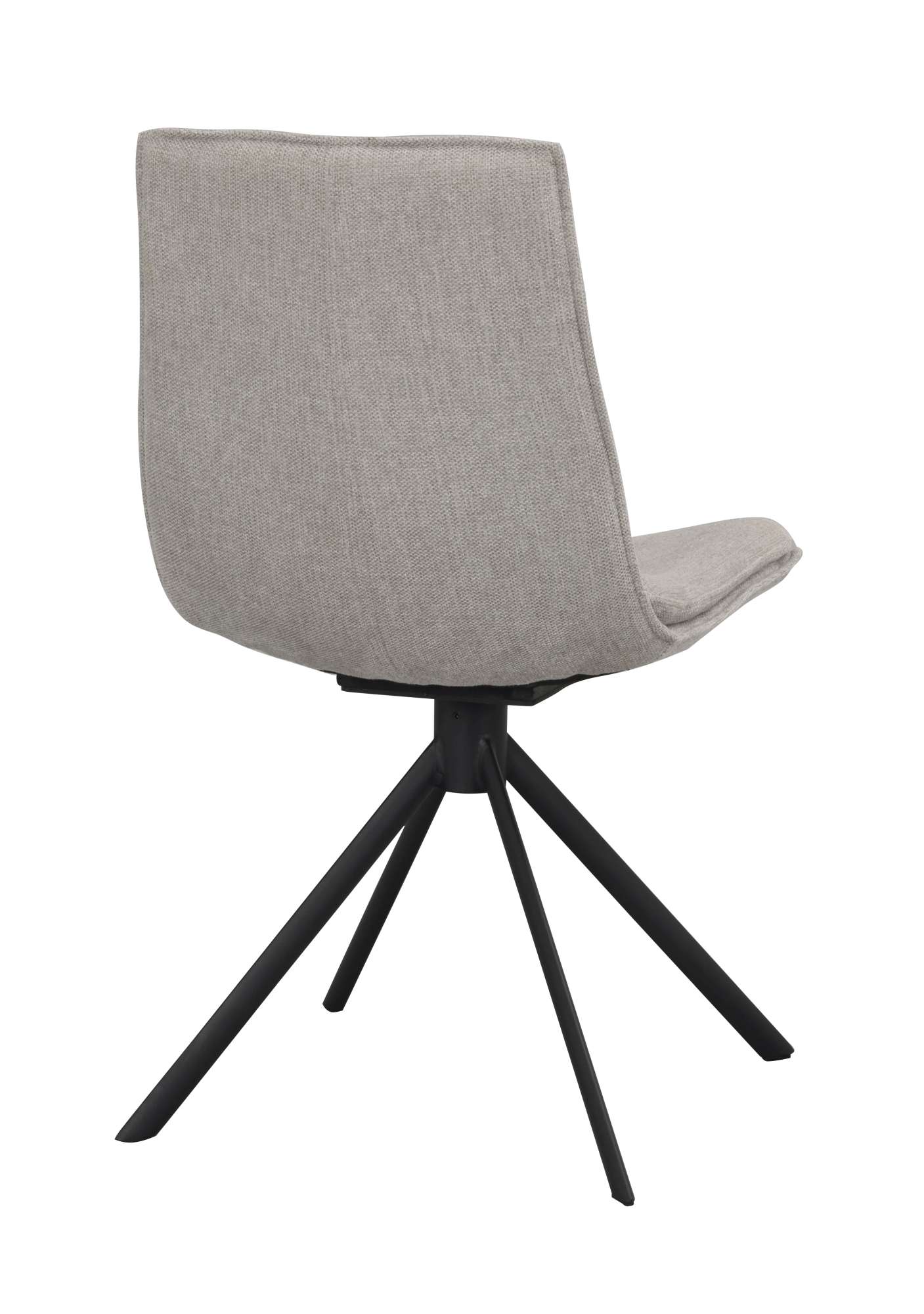 Komfortabel & schön – Stuhl Lowell 2er Set Drehgestell, Stoff Grau.