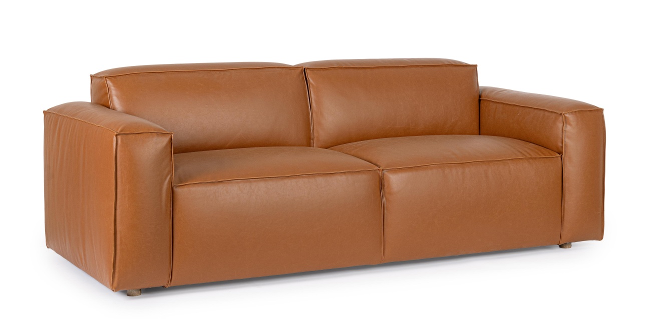 Sofa Joseph aus Kunstleder, Cognac Sofa Joseph aus Kunstleder, Cognac