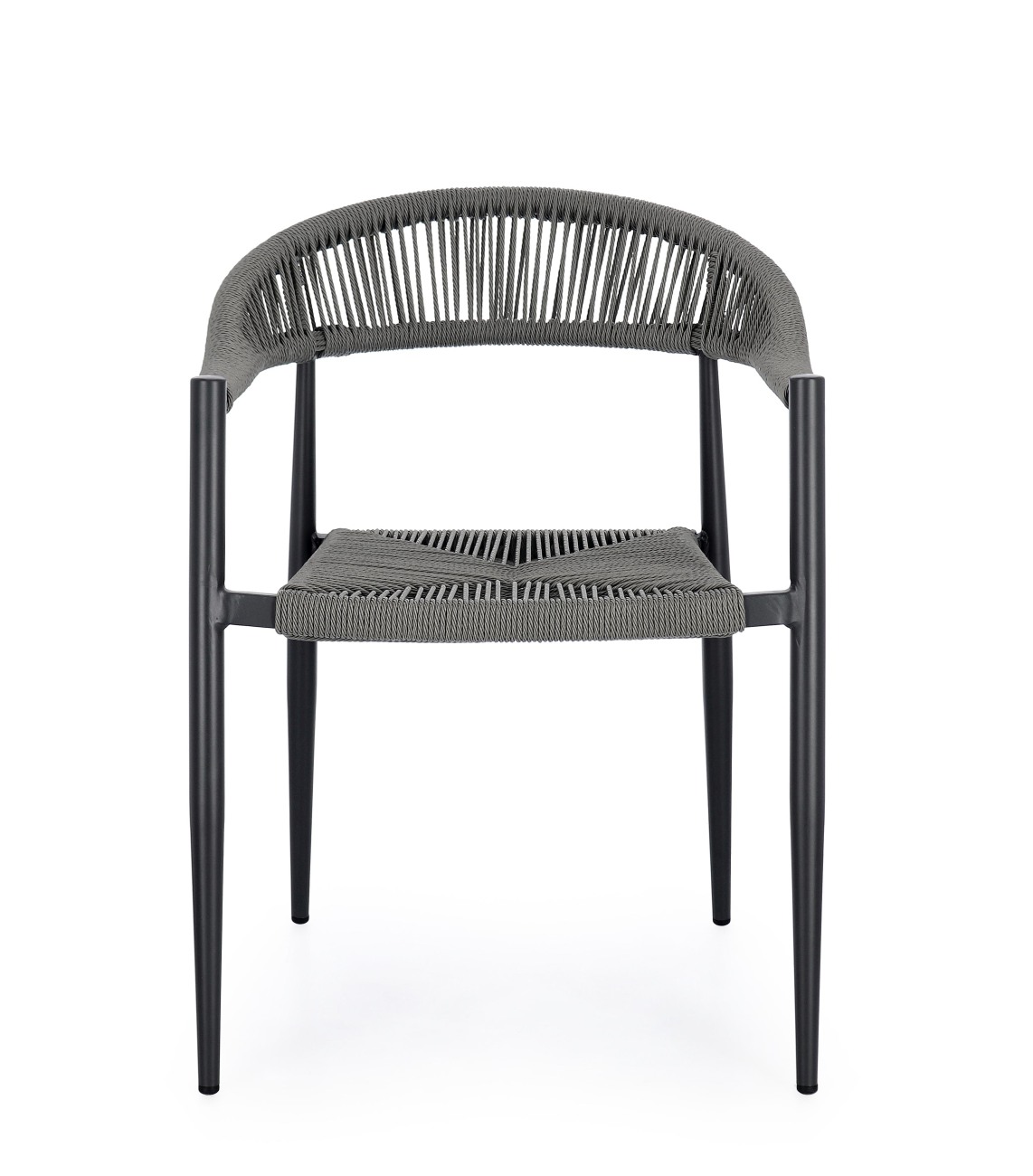 Gartenstuhl Jandia aus Aluminium, Anthrazit / Grau