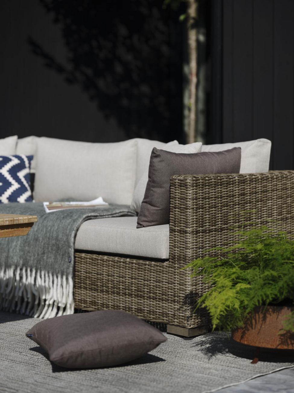 Kissen Nimy 45x45 cm, Braun