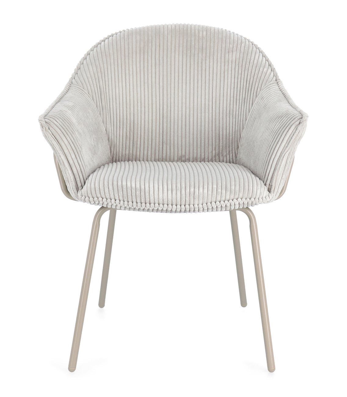 Esszimmerstuhl Cassidy 2er-Set mit Armlehne, Taupe / Hellgrau