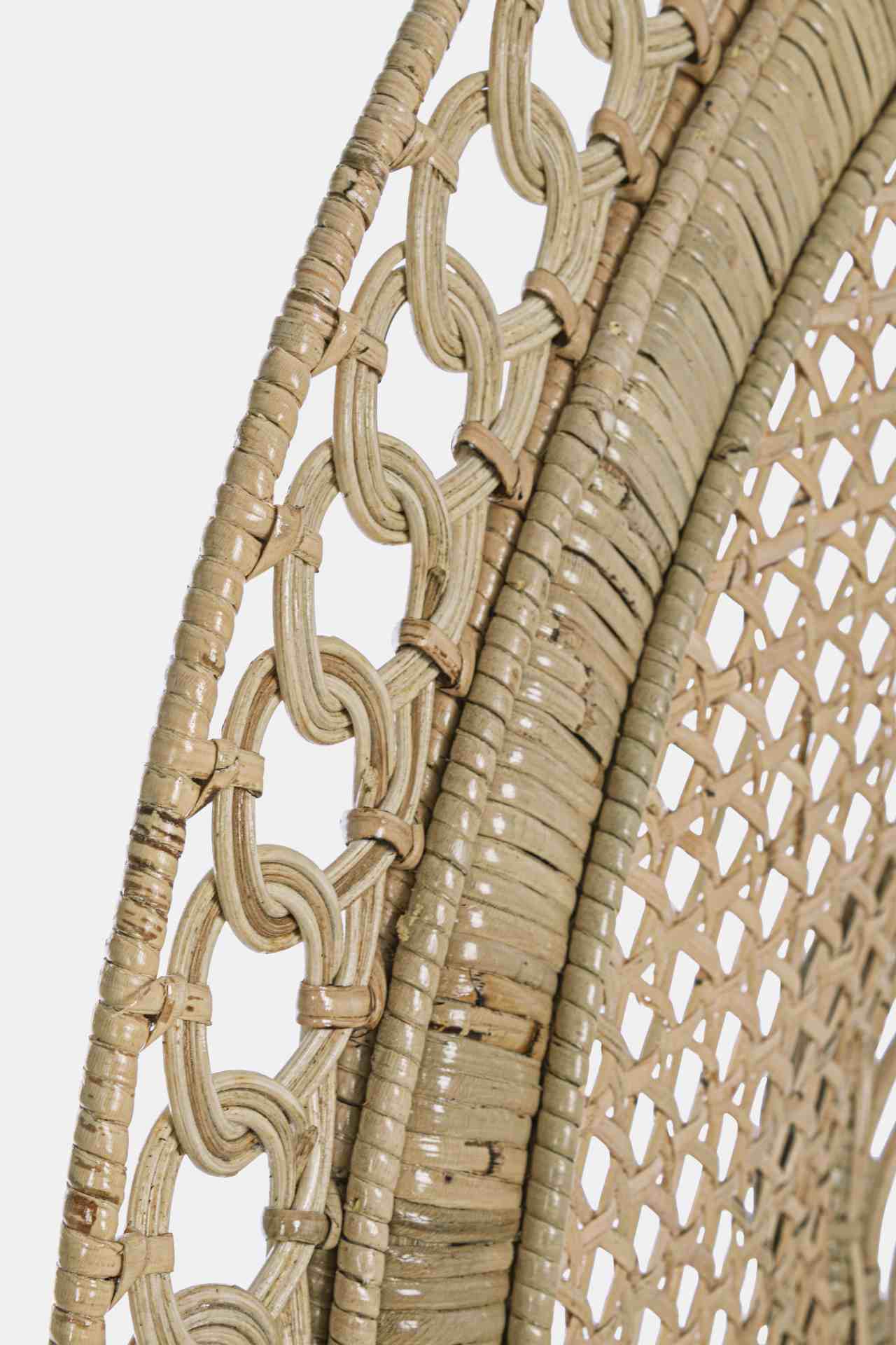 Sessel Peacock aus Rattan, Natur