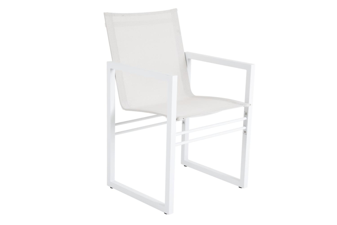 Gartenstuhl Vevi aus Aluminium, Weiß Gartenstuhl Vevi aus Aluminium, Weiß