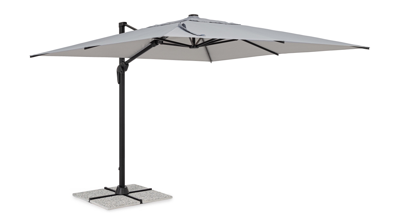 Sonnenschirm Vega aus Aluminium 3x3 m, Hellgrau Sonnenschirm Vega aus Aluminium 3x3 m, Hellgrau
