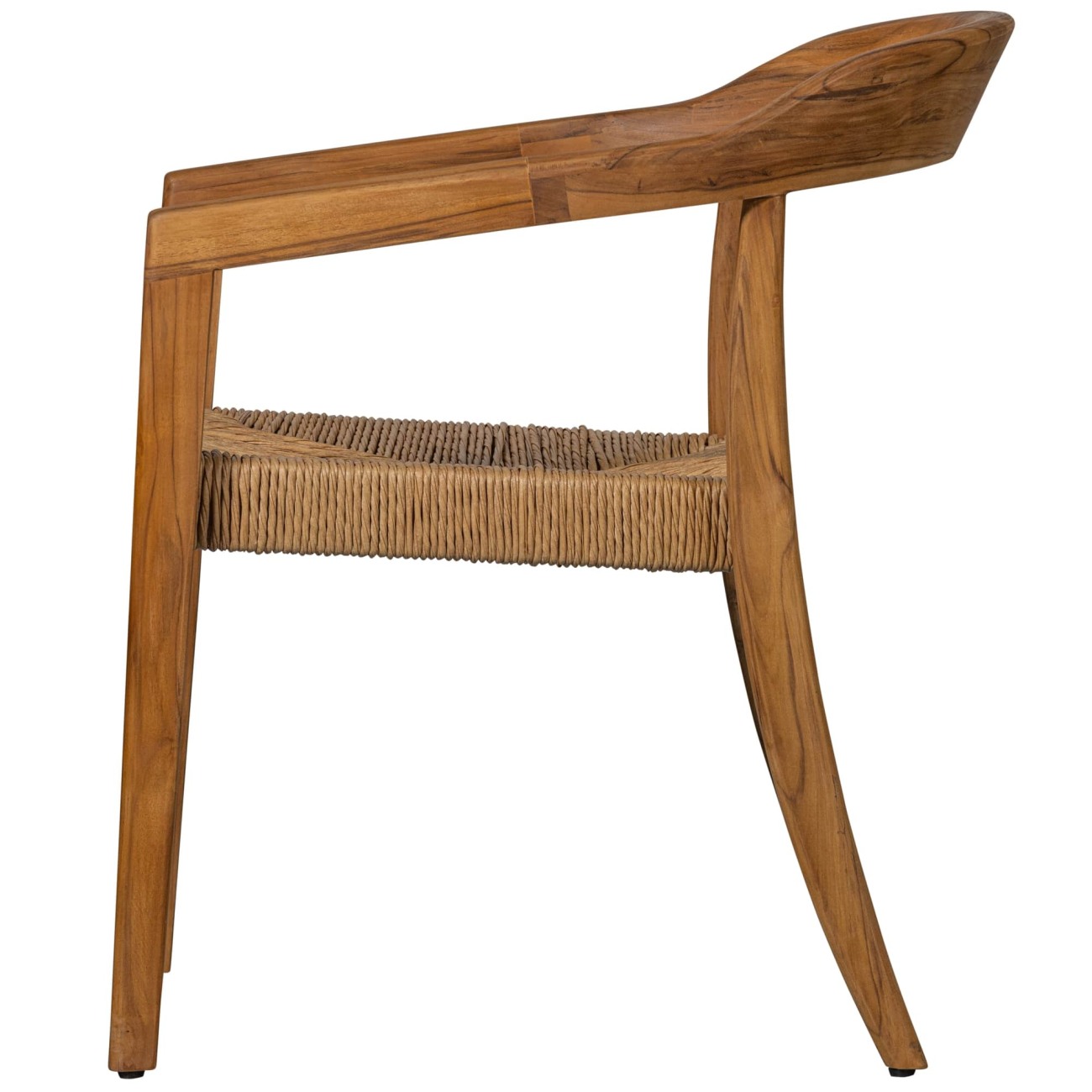 Der Gartenstuhl Chena überzeugt mit seinem modernen Design. Gefertigt wurde er aus Geflecht, welches einen natürlichen Farbton besitzt. Das Gestell ist aus Teakholz und hat eine natürliche Farbe. Der Stuhl besitzt eine Sitzhöhe von 46 cm.
