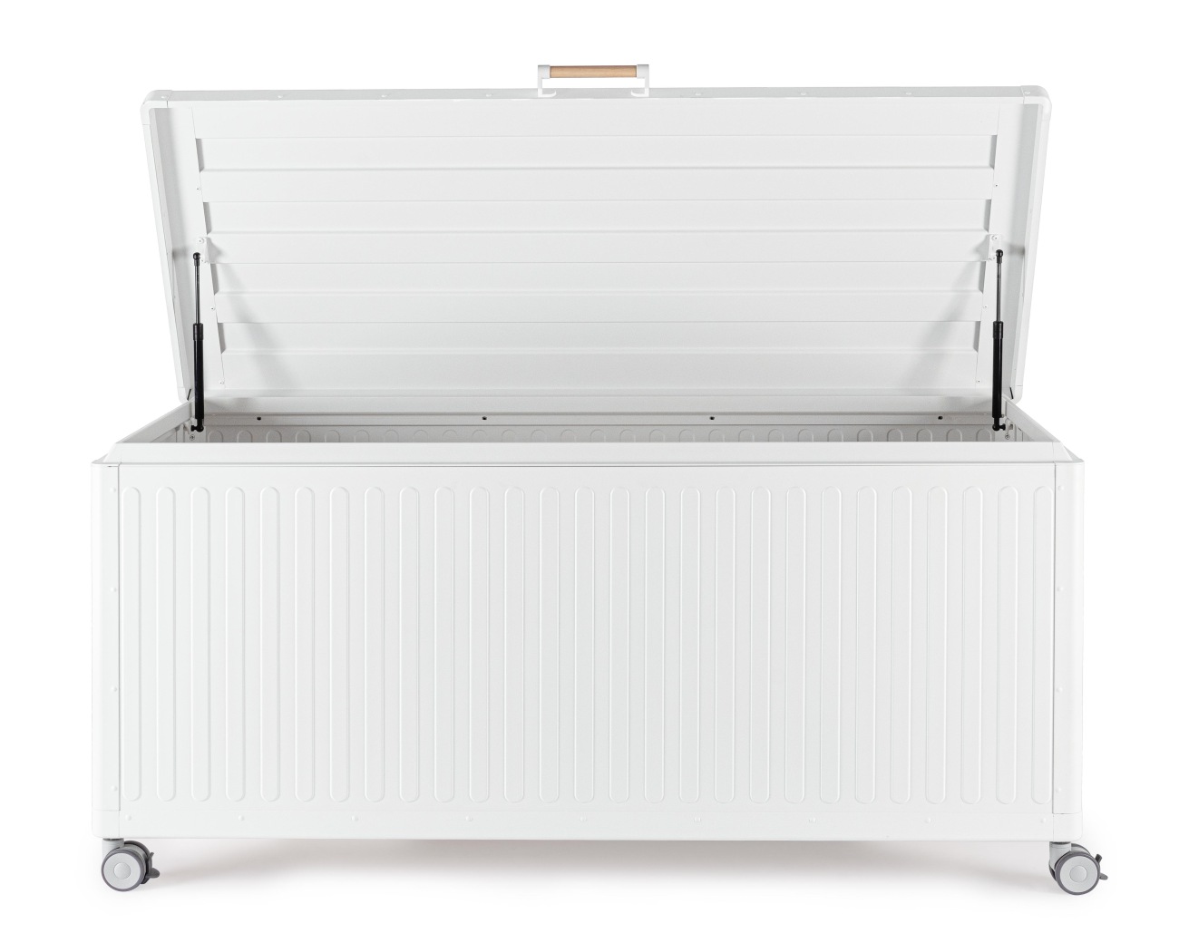 Gartentruhe Ocean aus Aluminium, Weiß