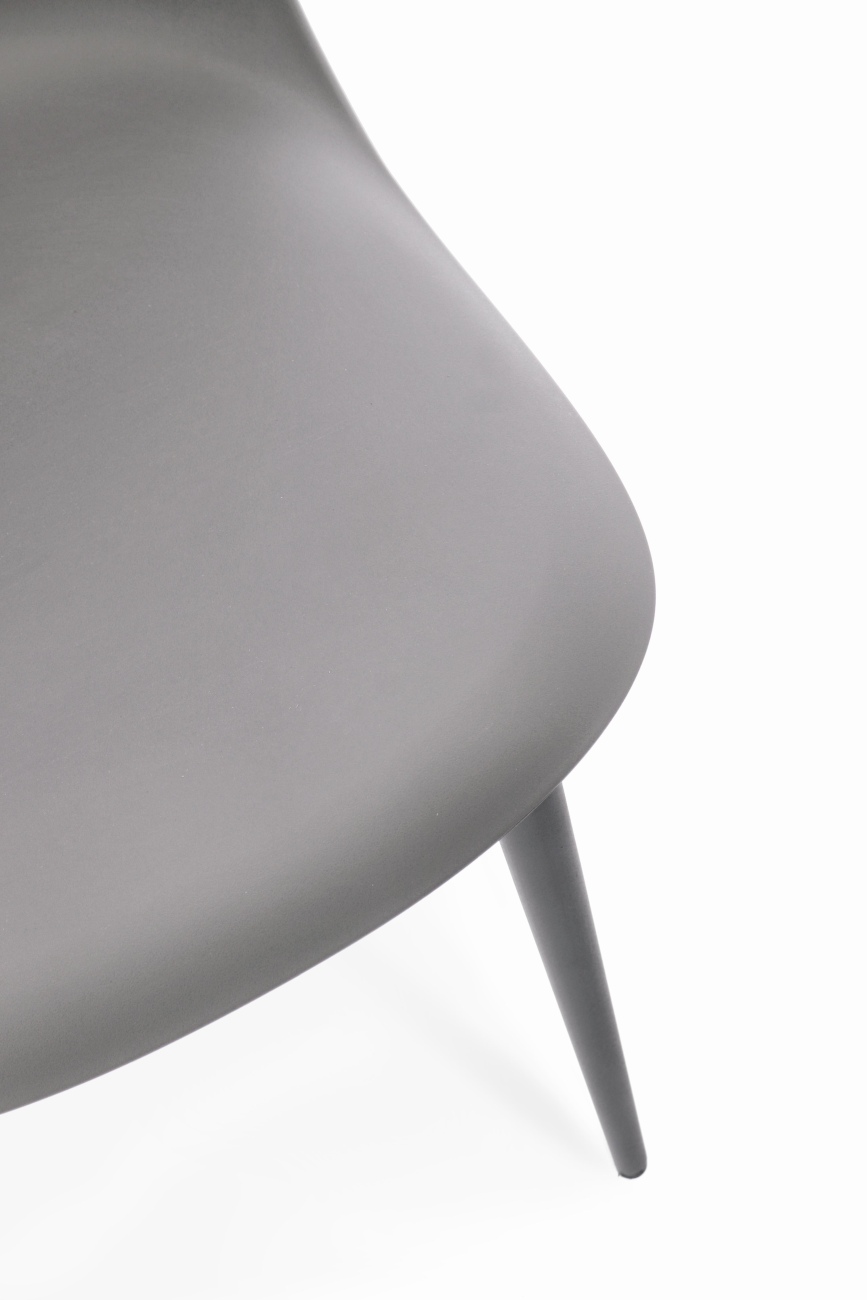 Esszimmerstuhl Ella 4er-Set aus Kunststoff, Grau