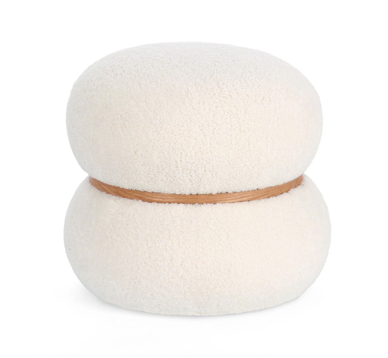 Pouf Mirka aus Boucle-Stoff Pouf Mirka aus Boucle-Stoff