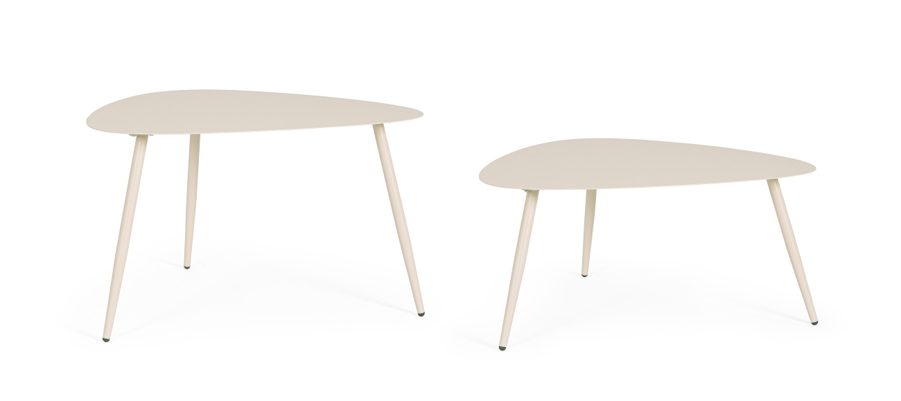 Gartencouchtisch-Set Yvonne aus Metall, Champagner Gartencouchtisch-Set Yvonne aus Metall, Champagner