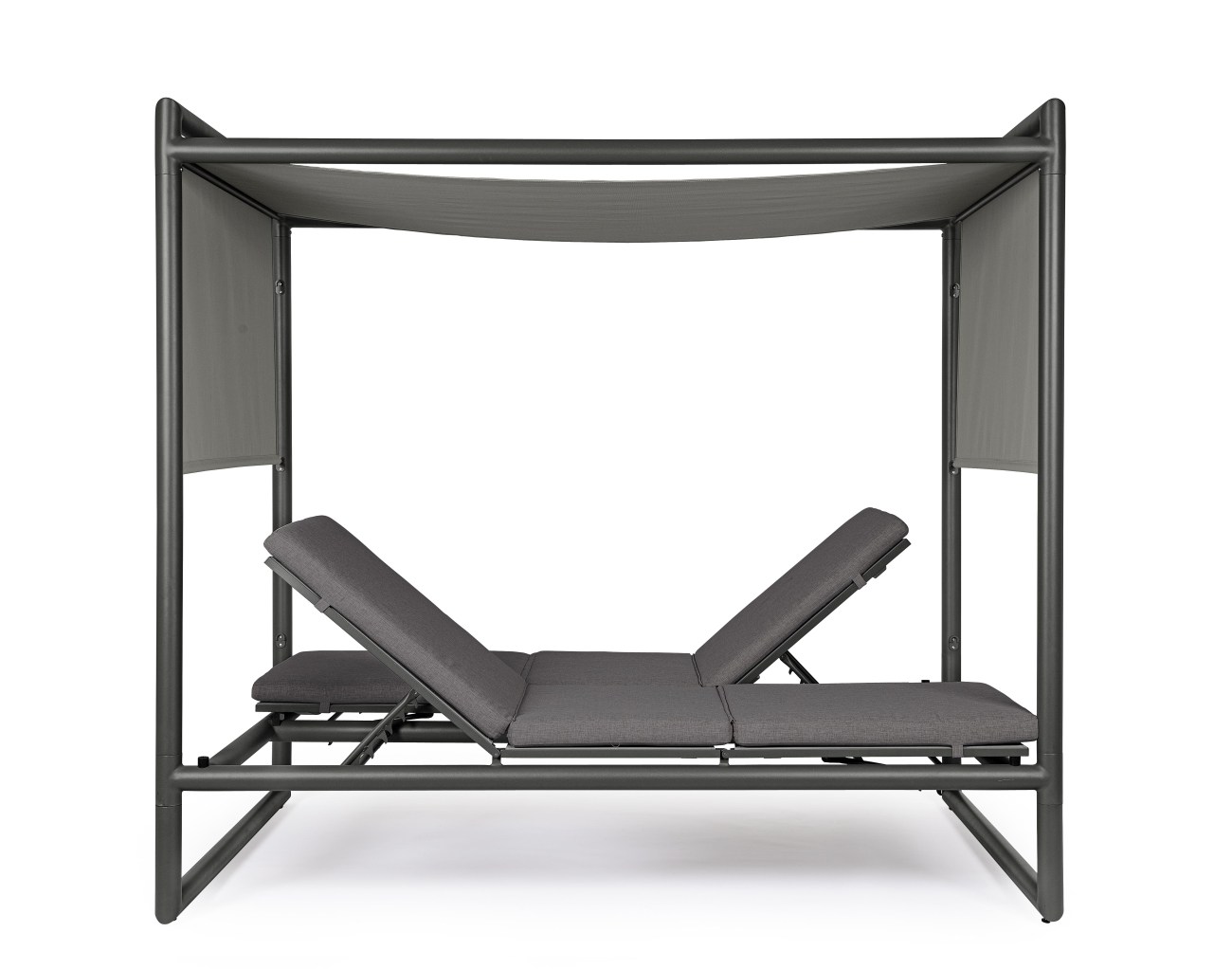 Gartendaybed Konnor aus Aluminium, Anthrazit