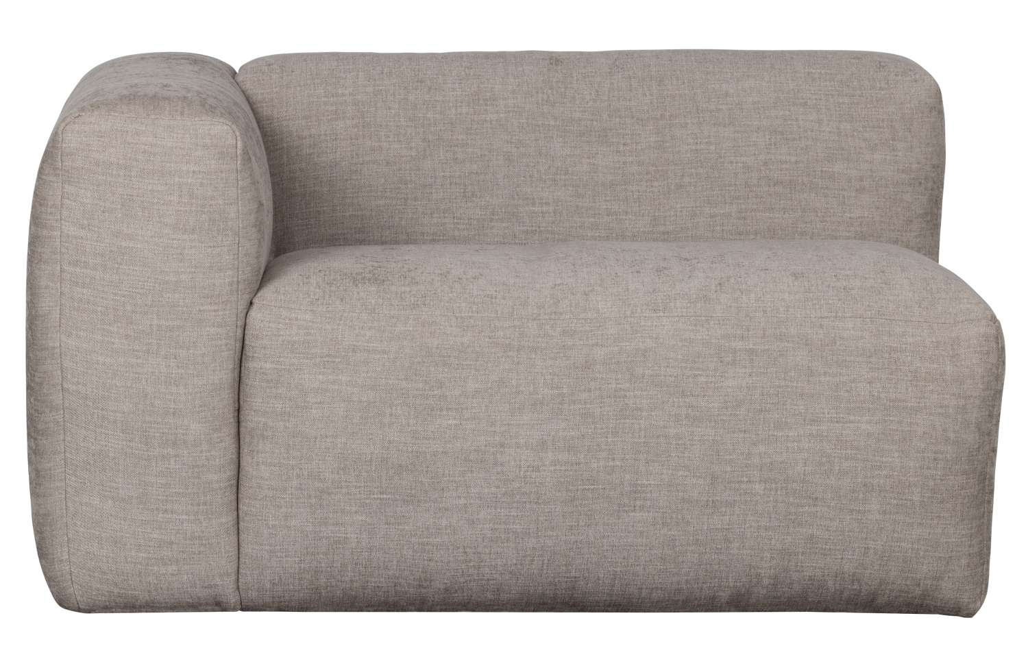 Das Modulsofa Yent als Eck-Element überzeugt mit seinem modernen Design. Gefertigt wurde es aus Webstoff, welcher einen hellgrauen Farbton besitzt. Das Sofa ist in der Ausführung Links. Die Sitzhöhe des Sofas beträgt 47 cm.