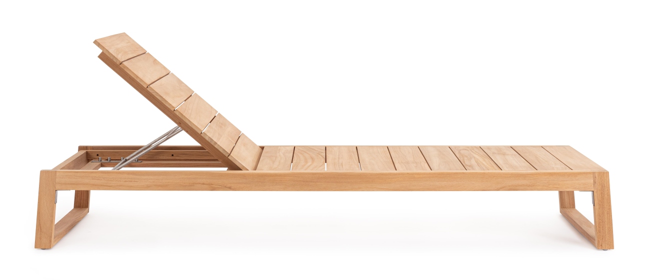 Gartenliege Jeremy aus Teakholz, Natur