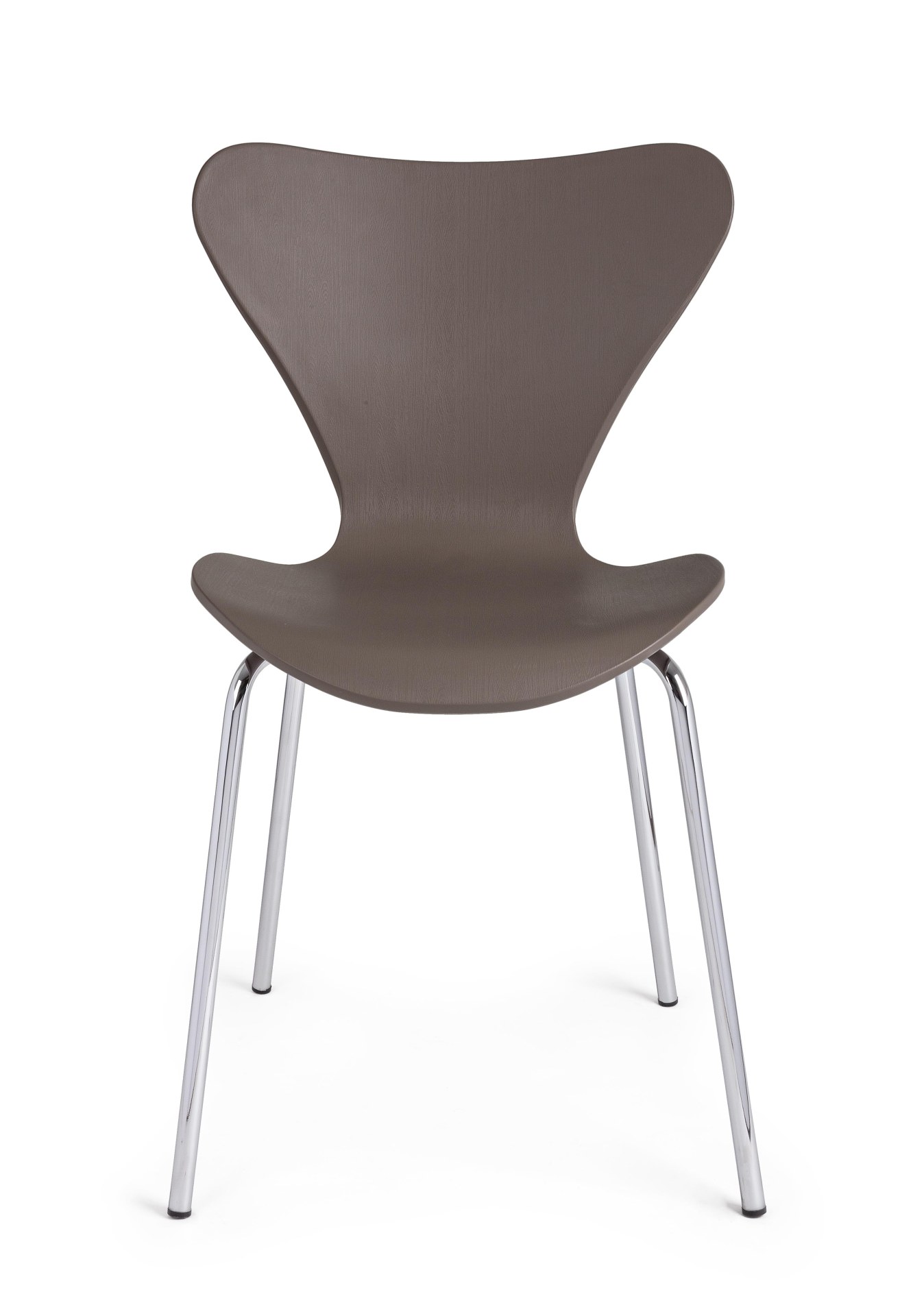 Der Stuhl Tessa überzeugt mit seinem modernem Design. Gefertigt wurde der Stuhl aus Kunststoff, welcher einen braunen Farbton besitzt. Das Gestell ist aus Metall und ist in einer silbernen Farbe. Die Sitzhöhe beträgt 45 cm.
