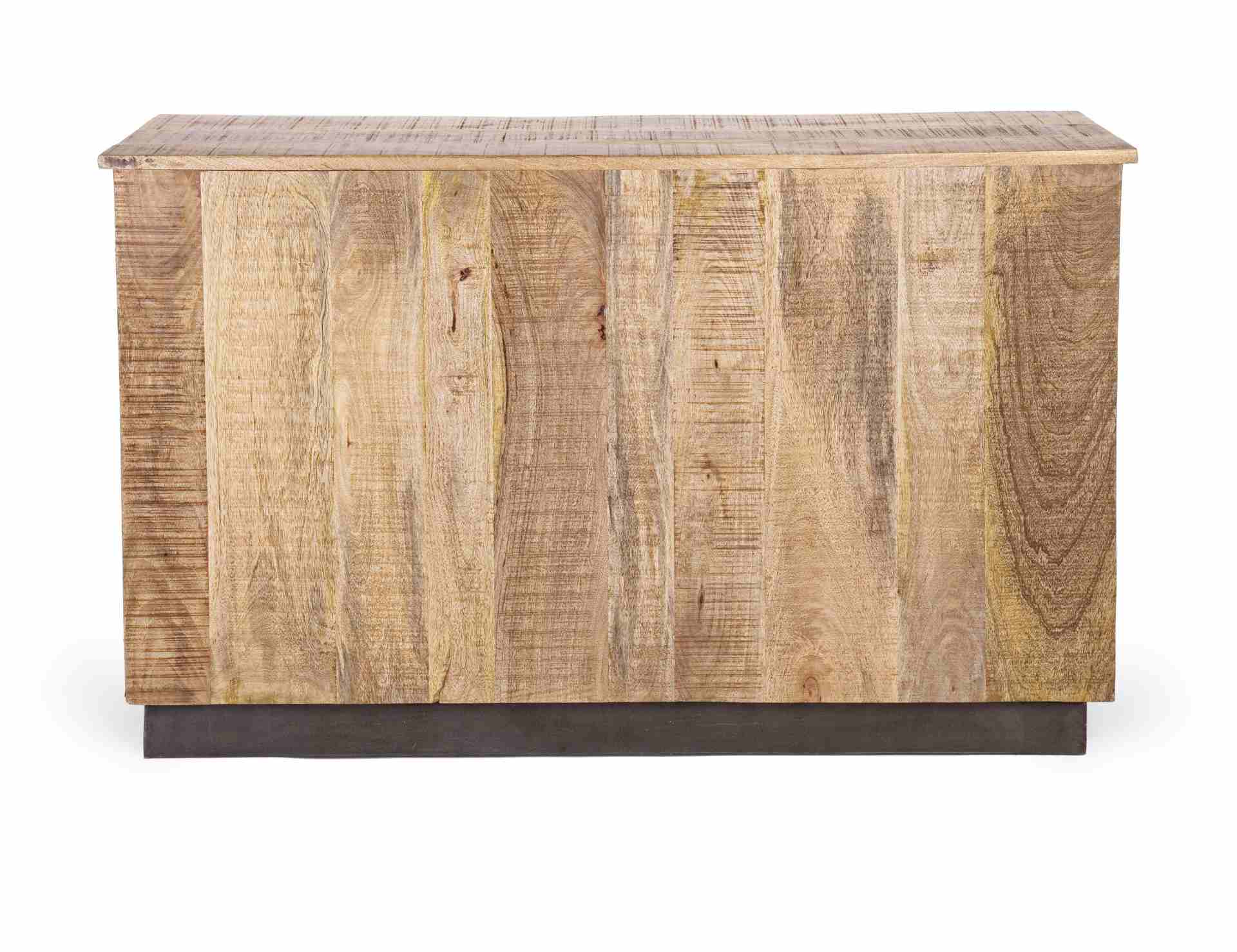 Das Sideboard Tudor überzeugt mit seinem klassischen Design. Gefertigt wurde es aus Mango-Holz, welches einen natürlichen Farbton besitzt. Das Gestell ist auch aus Mango-Holz. Das Sideboard verfügt über zwei Türen und sieben Schubladen. Die Breite beträgt