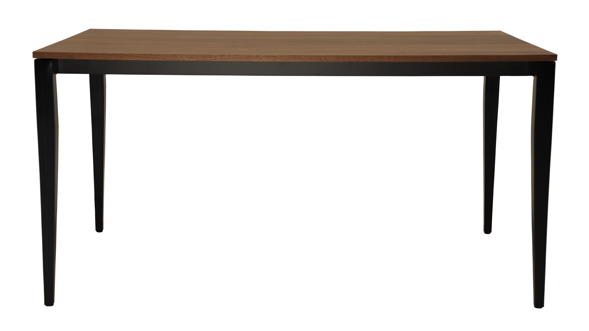Der schoene Esstisch Jupiter von der Marke Jan Kurtz ist ausziehbar. Der Tisch besitzt ein schwarzes Metall Gestell mit einer Tischplatte in Nussbaum Optik.