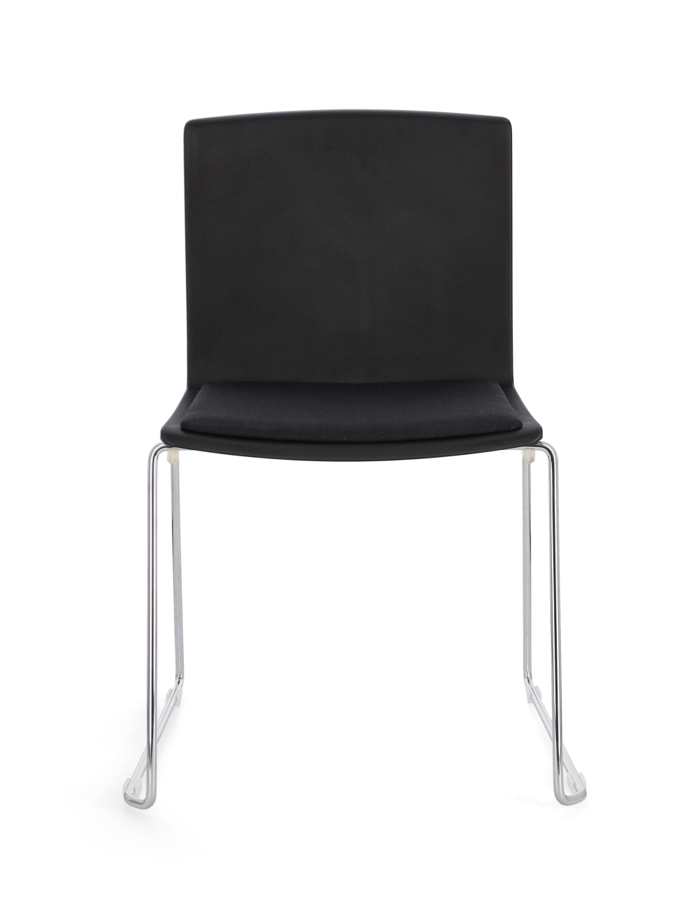 Esszimmerstuhl Giulia 4er-Set aus Metall, Silber/Schwarz