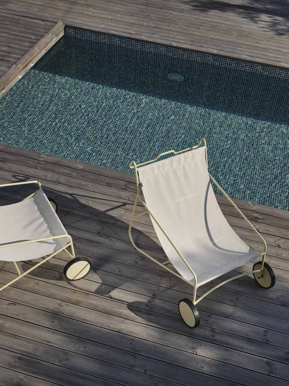 Gartensessel Poul aus Metall, Gelb