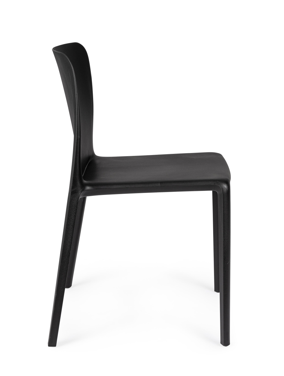 Stuhl Chloris 4er-Set aus Kunststoff, Schwarz