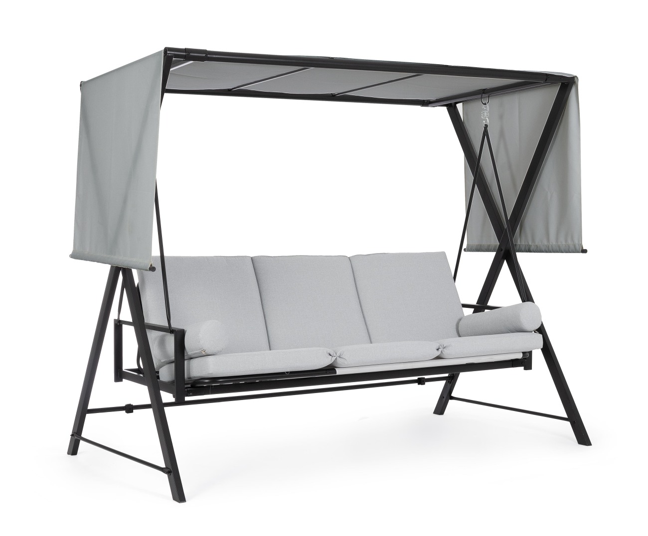 Gartenschaukel Pompei aus Metall, Hellgrau Gartenschaukel Pompei aus Metall, Hellgrau