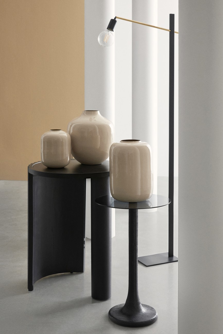 Beistelltisch Aberdeen Mangoholz Ø 35cm, Schwarz