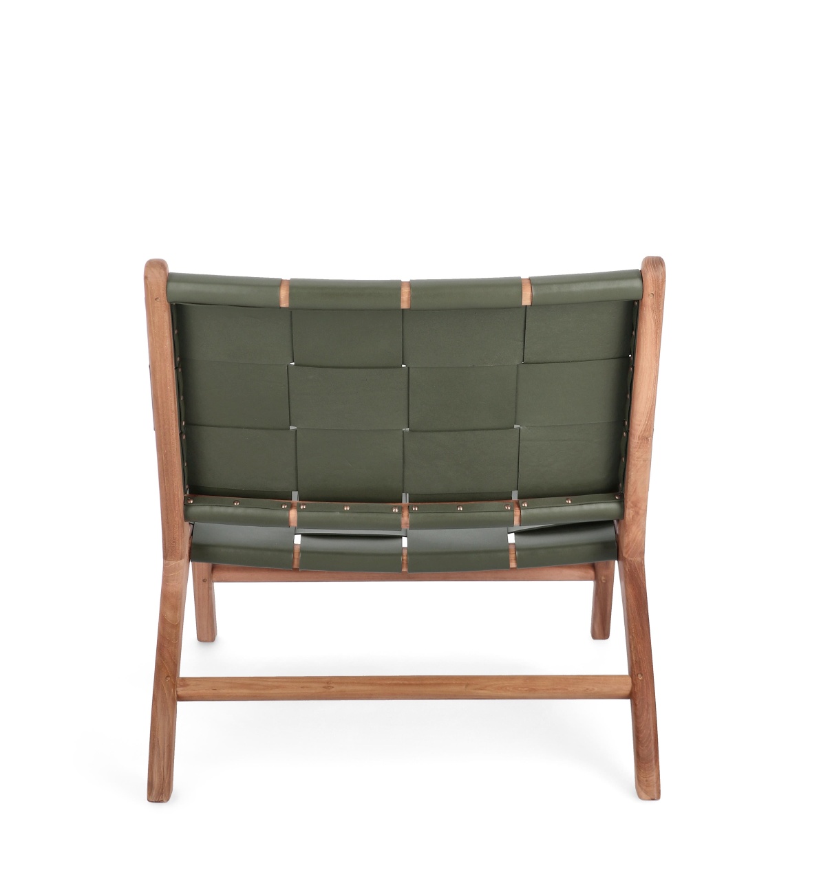 Sessel Joanna aus Teakholz, Grün