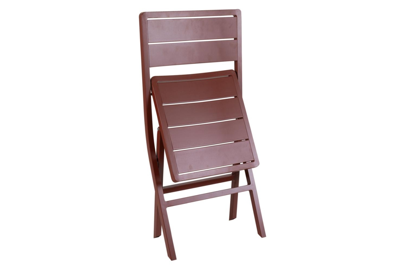 Der Gartenstuhl Wilkie überzeugt mit seinem modernen Design. Gefertigt wurde er aus Metall, welches einen roten Farbton besitzt. Das Gestell ist aus Metall und hat eine rote Farbe. Die Sitzhöhe des Stuhls beträgt 44 cm.