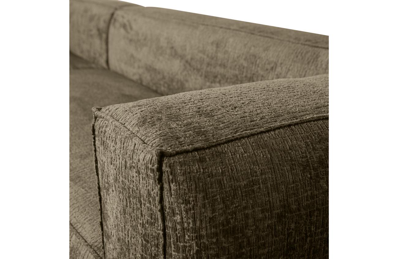 Das Sofa Bean überzeugt mit seinem modernen Stil. Gefertigt wurde es aus Struktursamt, welches einen dunkelbraunen Farbton besitzt. Das Gestell ist aus Kunststoff und hat eine schwarze Farbe. Das Sofa in der Ausführung Links besitzt eine Größe von 305x175