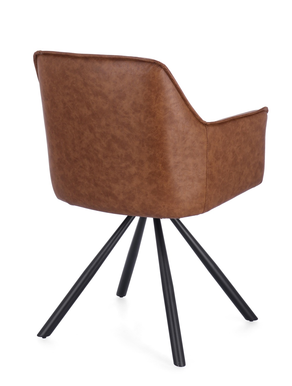 Esszimmerstuhl Breval 2er-Set aus Kunstleder, Hellbraun