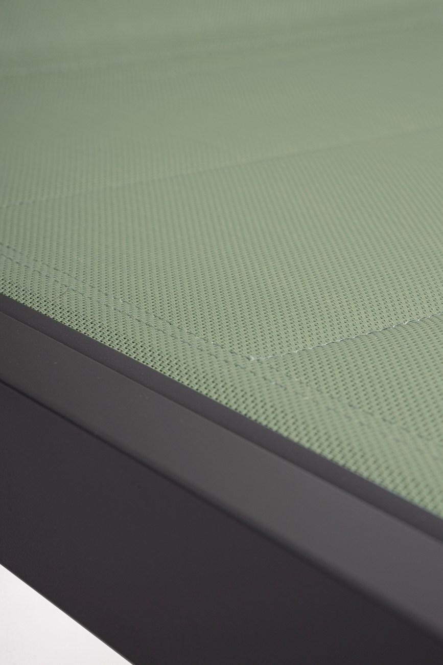 Gartenliege Hilde mit Rollen aus Aluminium, Grün