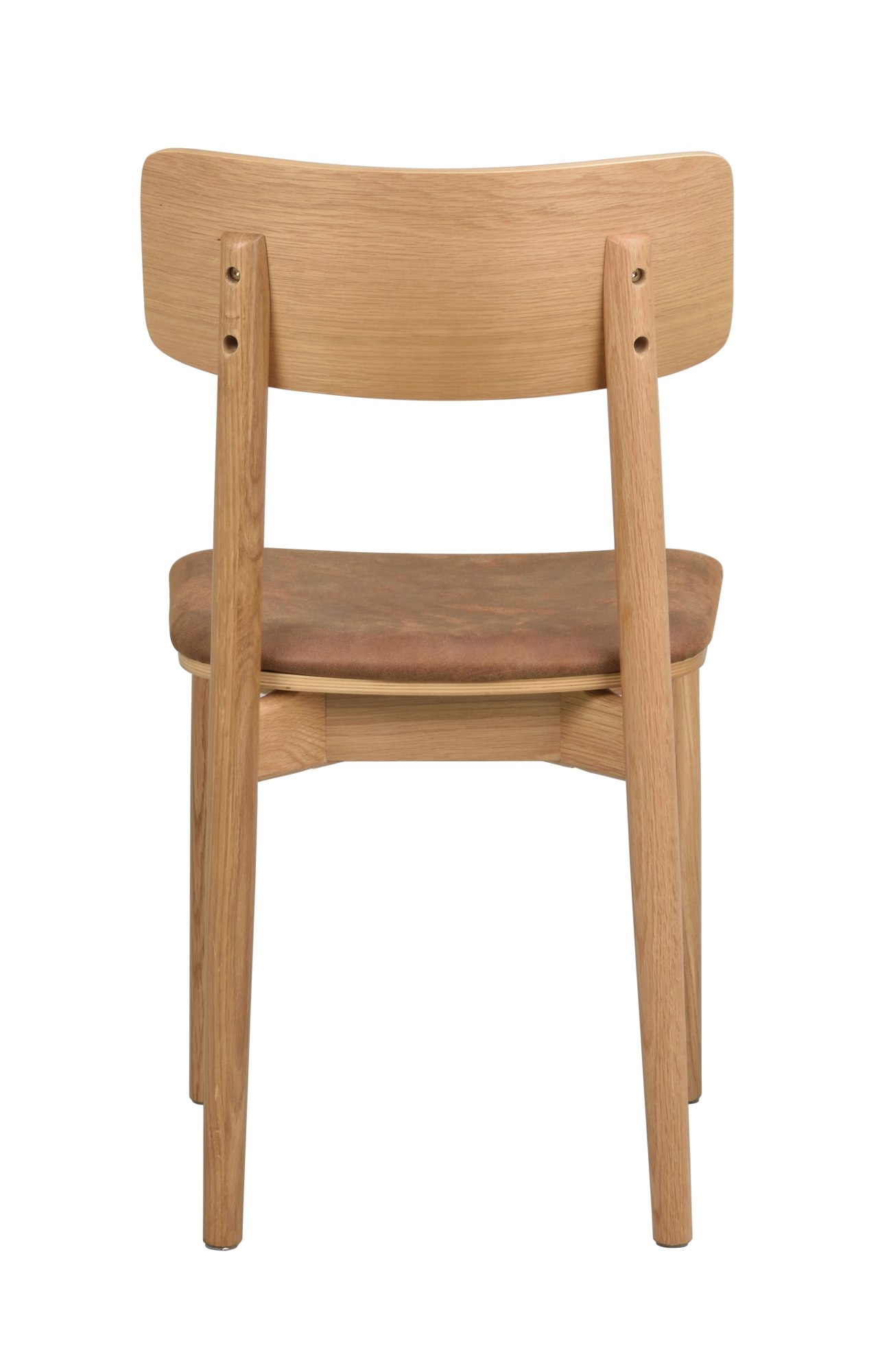 Stuhl Wolcott 2er Set, Eiche / Braun – überzeugt mit zeitlosem Stil.