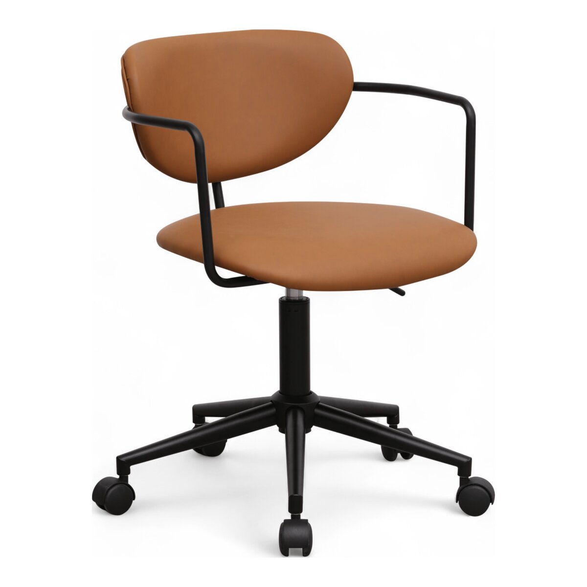 Bürostuhl Odila aus Kunstleder - Drehbar, Höhenverstellbar, Neigbar, Hellbraun