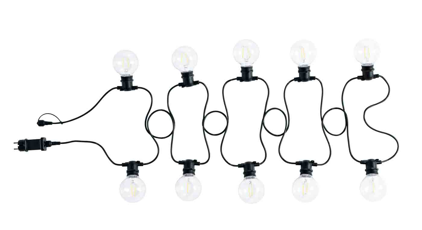 Schlichte Lichterkette Brilliant mit 10 LED Lampen