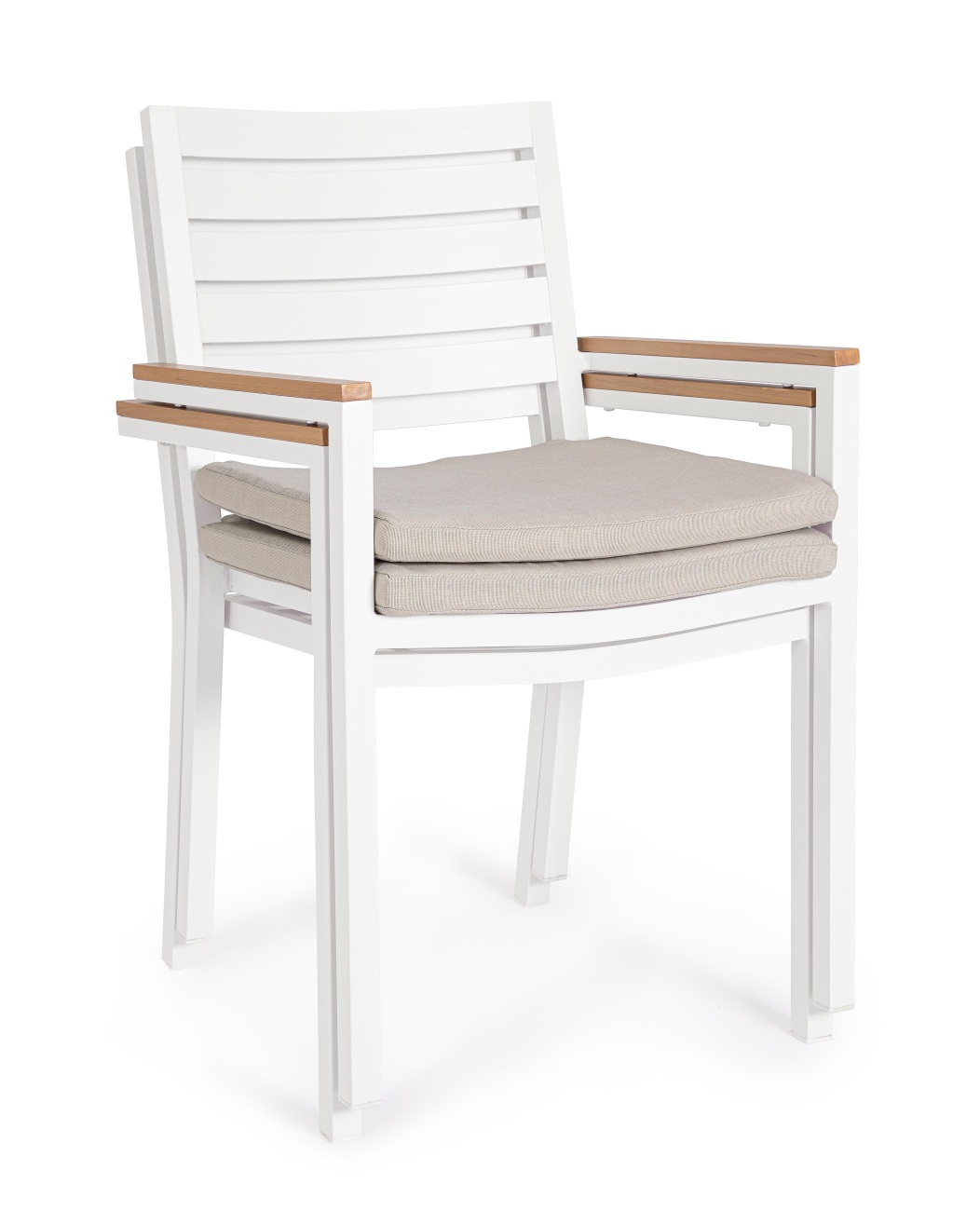 Gartenstuhl Henna aus Aluminium, Weiß