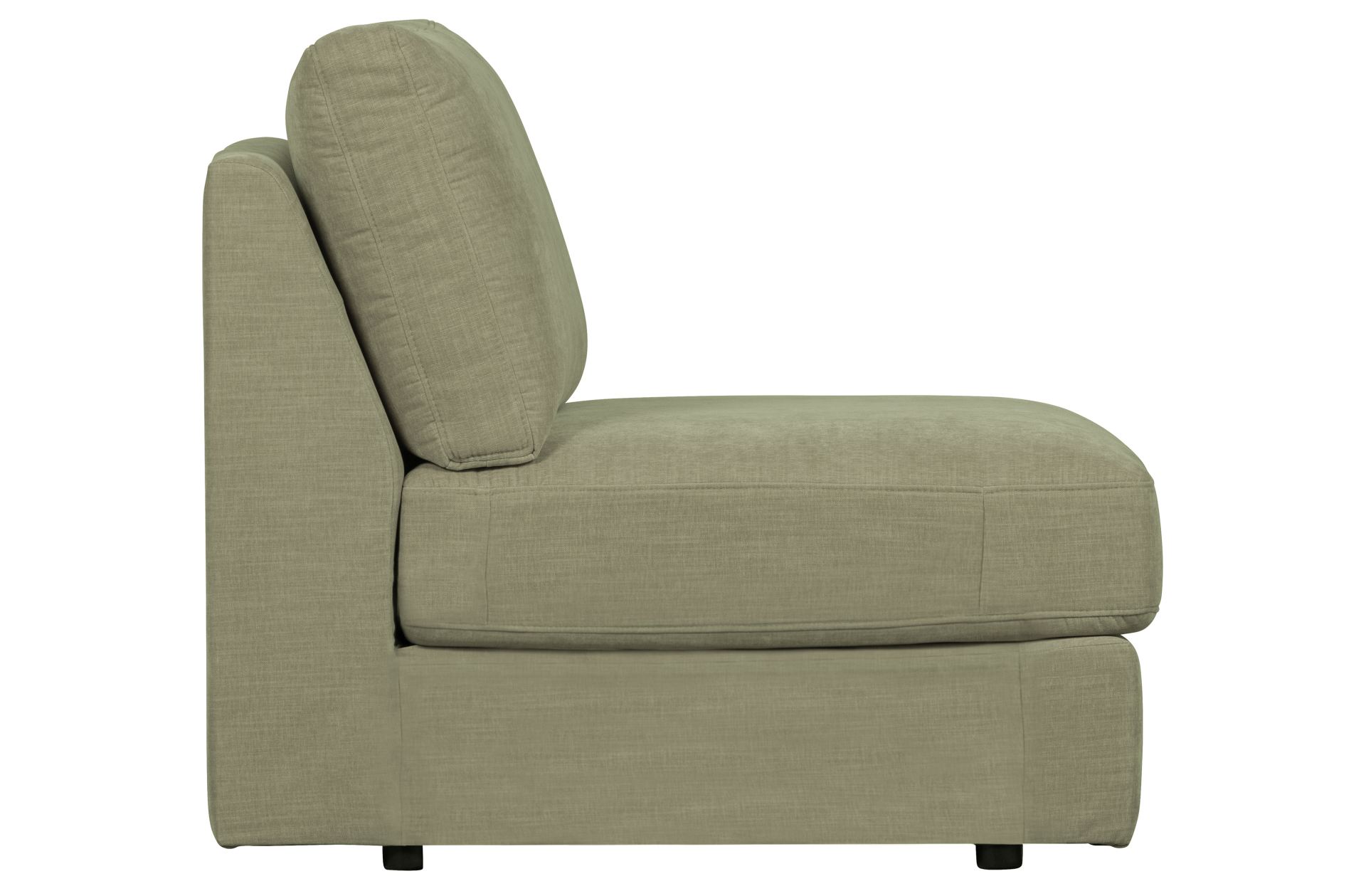 Das Modulsofa Family überzeugt mit seinem modernen Design. Das Seat Element wurde aus Gewebe-Stoff gefertigt, welcher einen einen grünen Farbton besitzen. Das Gestell ist aus Metall und hat eine schwarze Farbe. Das Element hat eine Sitzhöhe von 44 cm.