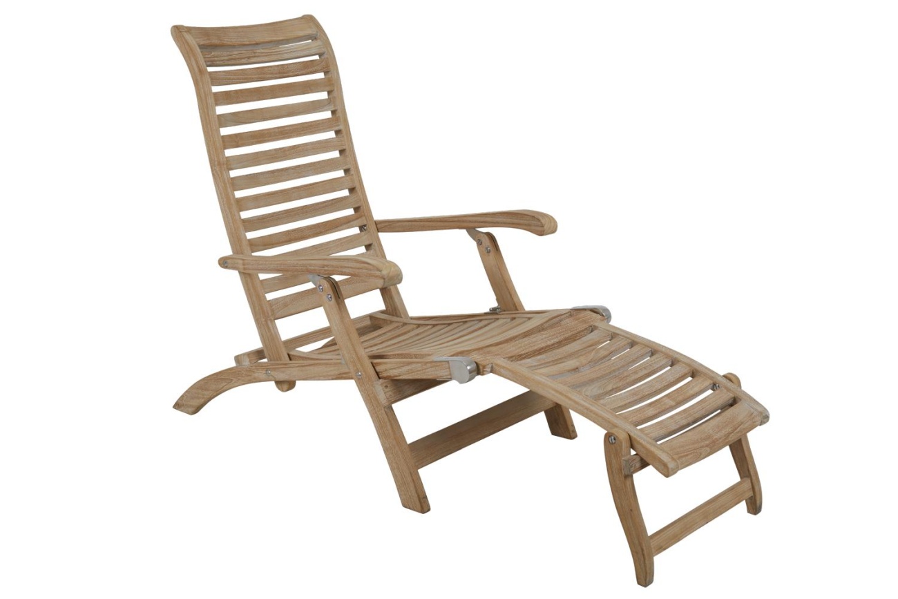 Der Liegestuhl Karlo überzeugt mit seinem modernen Design. Gefertigt wurde er aus Teakholz, welches einen natürlichen Farbton besitzt. Das Gestell ist auch aus Teakholz und hat eine natürliche Farbe. Die Sitzhöhe des Stuhls beträgt 25 cm.