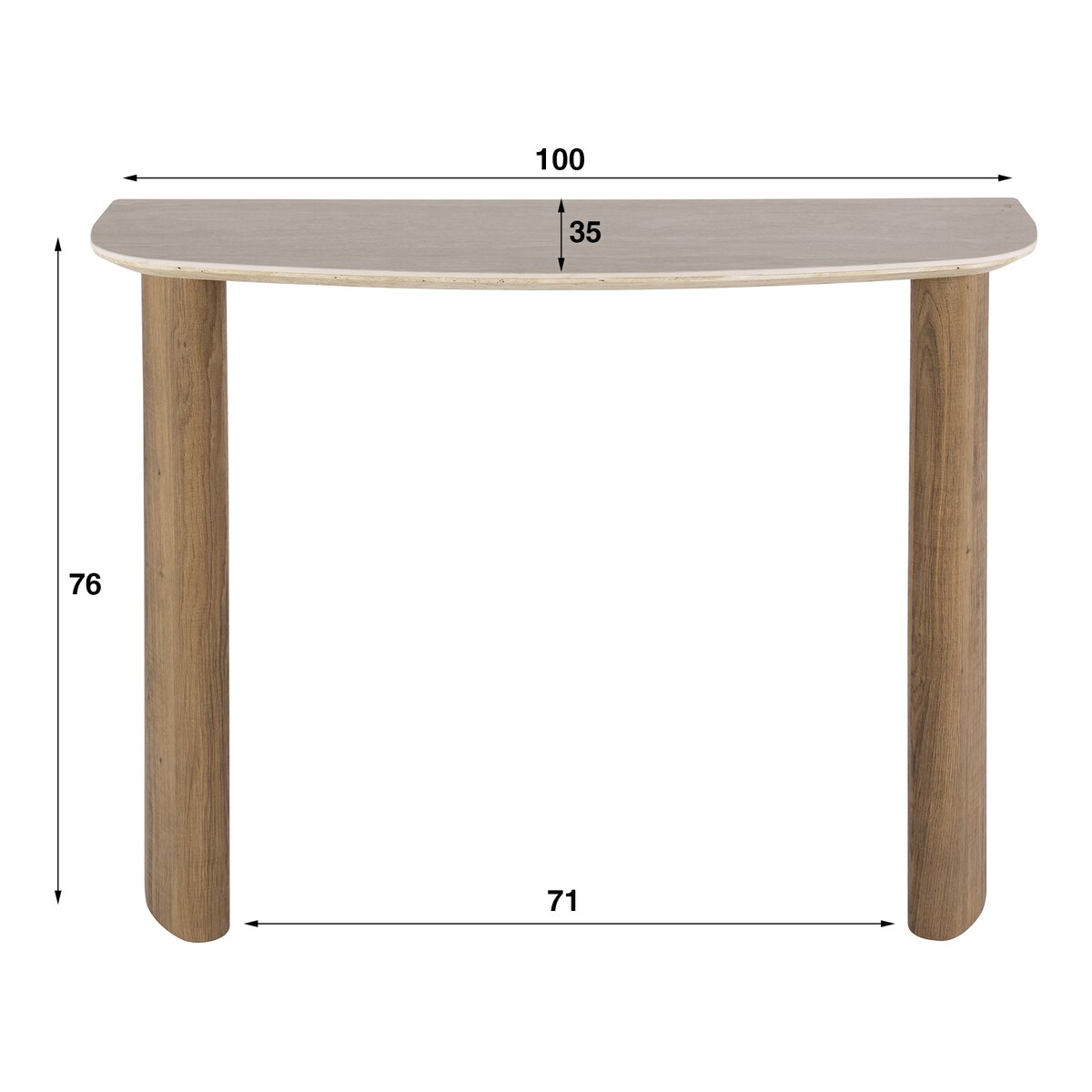 Konsole/Schminktisch Manvo mit Keramikplatte, 100 cm