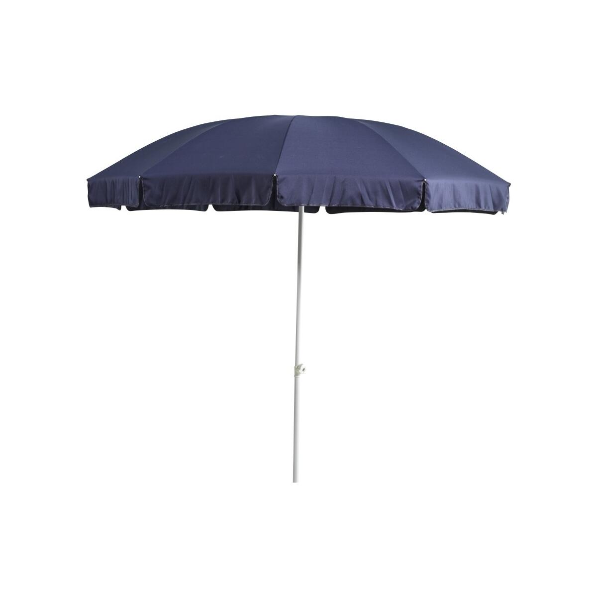 Sonnenschirm Follina aus Metall und Polyester, modern, neigbar, Ø 240 cm, dunkelblau