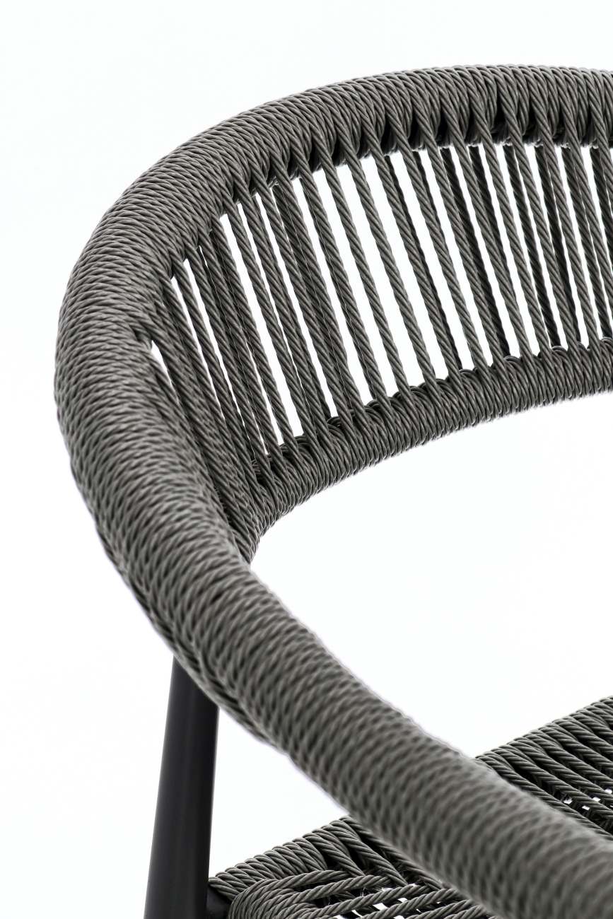 Gartenbarhocker Jandia aus Aluminium, Anthrazit / Grau